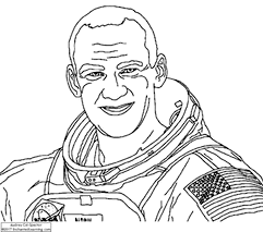 Buzz Aldrin Coloring Page
