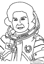 Valentina Tereshkova Coloring Page
